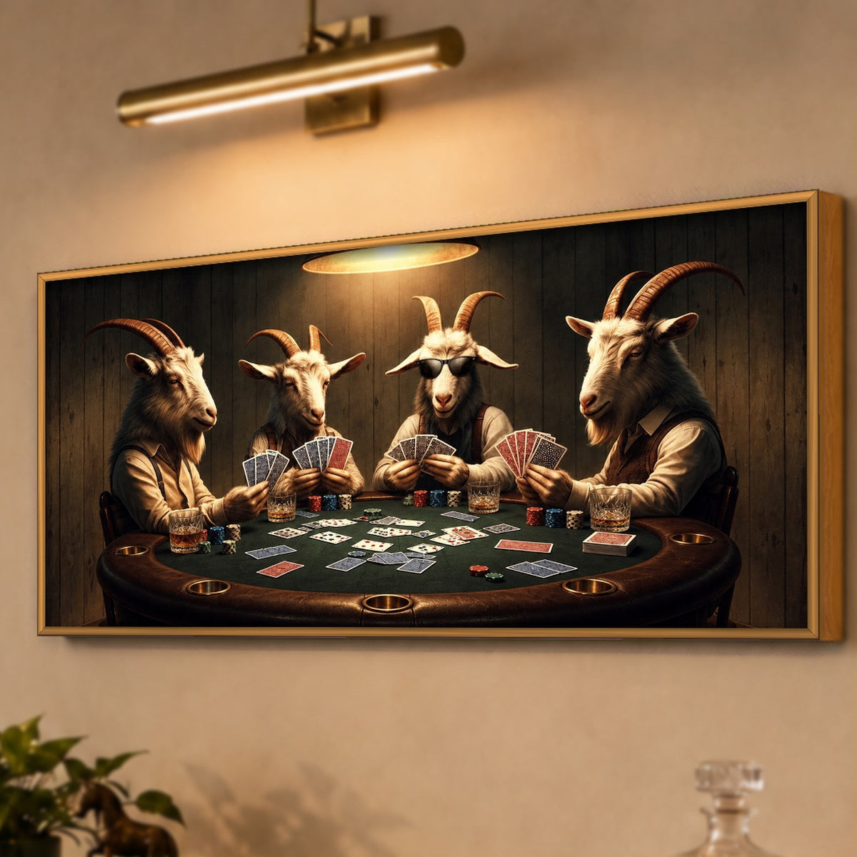 Poker Night Goats Wall Art: Where the Best Stories Are Dealt