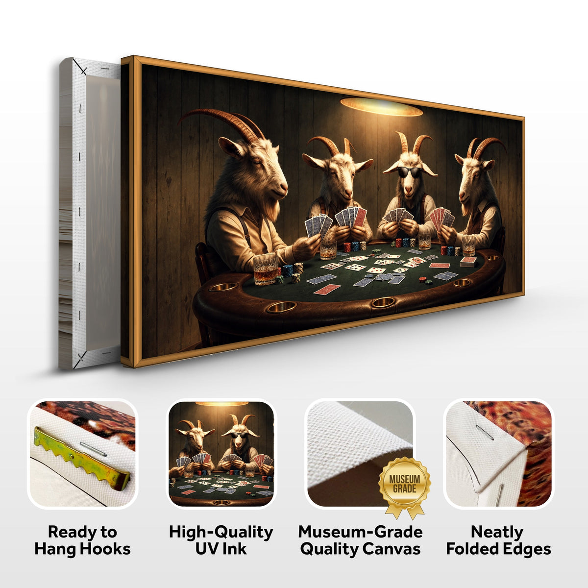 Poker Night Goats Wall Art: Where the Best Stories Are Dealt