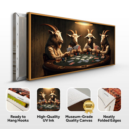 Poker Night Goats Wall Art: Where the Best Stories Are Dealt