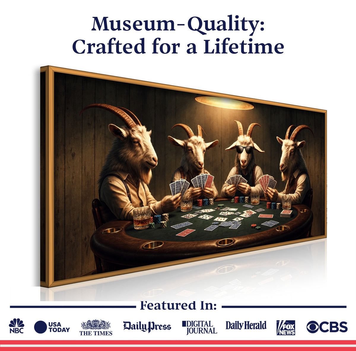 Poker Night Goats Wall Art: Where the Best Stories Are Dealt