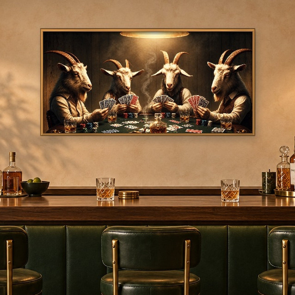 Poker Night Goats Wall Art: Where the Best Stories Are Dealt II