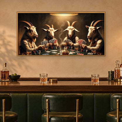 Poker Night Goats Wall Art: Where the Best Stories Are Dealt II