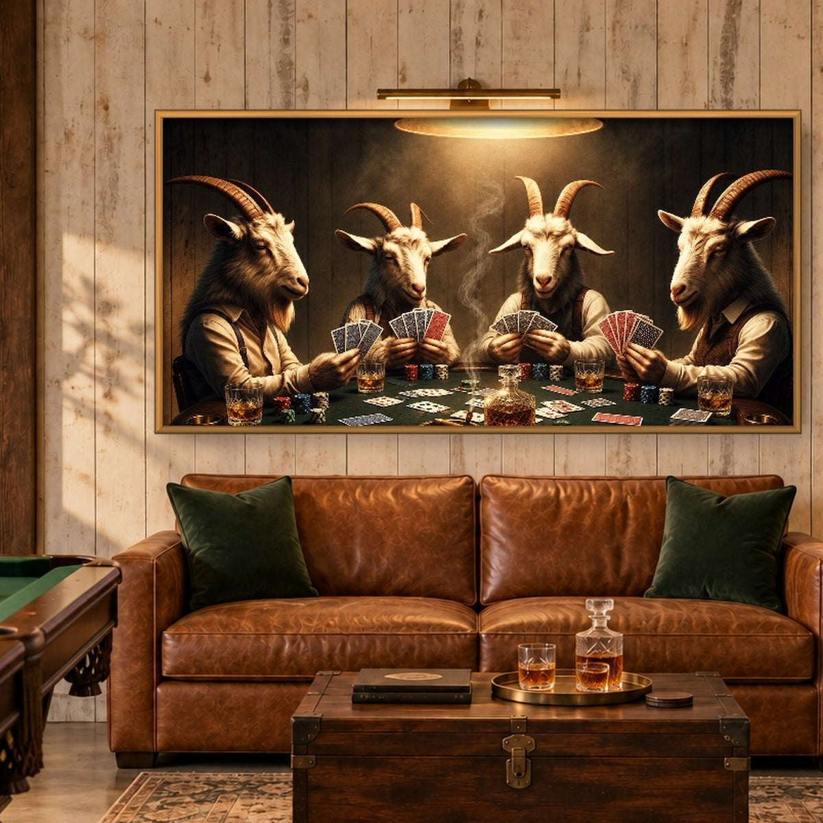 Poker Night Goats Wall Art: Where the Best Stories Are Dealt II