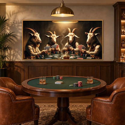 Poker Night Goats Wall Art: Where the Best Stories Are Dealt II