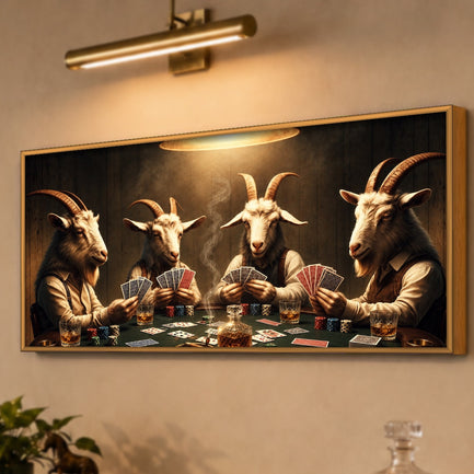 Poker Night Goats Wall Art: Where the Best Stories Are Dealt II