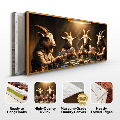 Poker Night Goats Wall Art: Where the Best Stories Are Dealt II