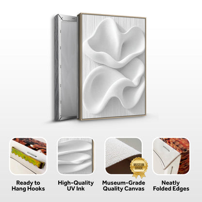 Sculpted White Wave Relief