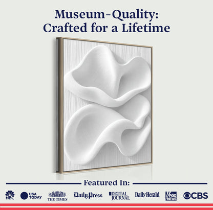 Sculpted White Wave Relief