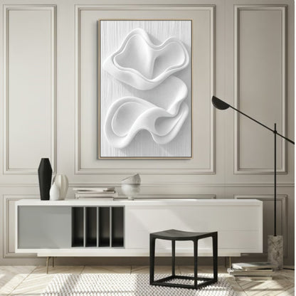 Sculpted White Wave Relief II