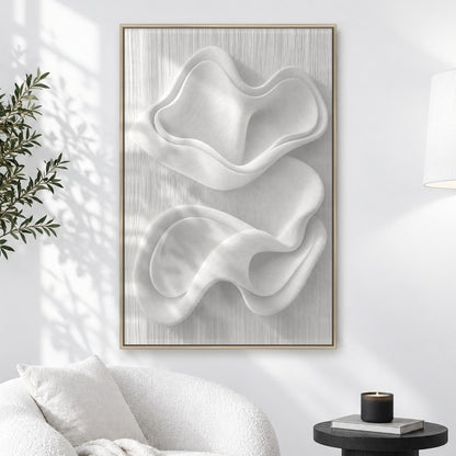 Sculpted White Wave Relief II