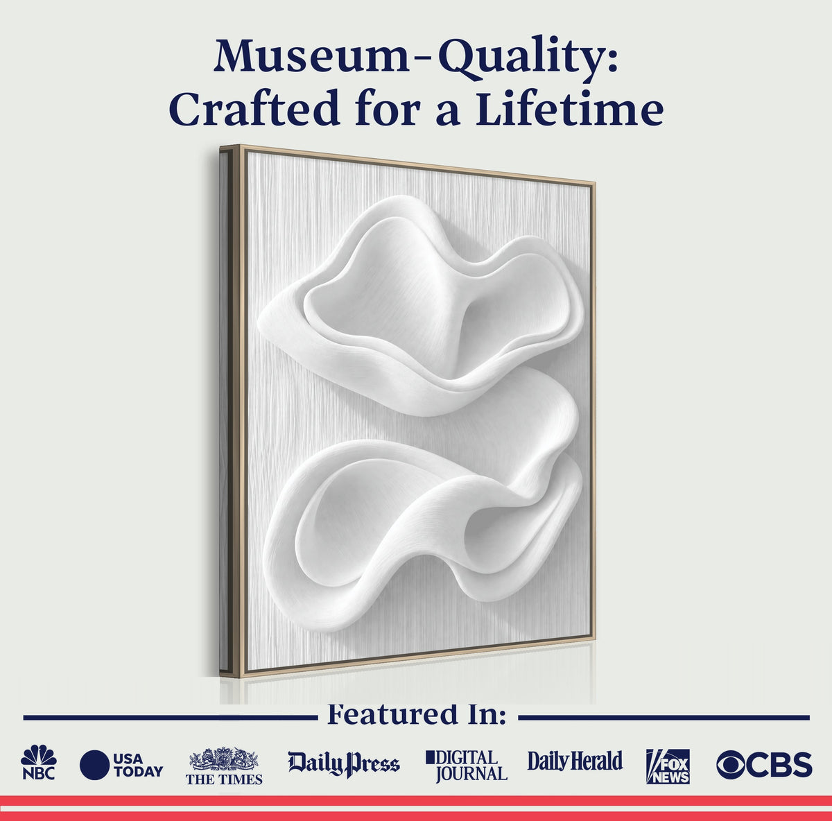 Sculpted White Wave Relief II