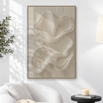 Sculpted Ivory Wave Relief