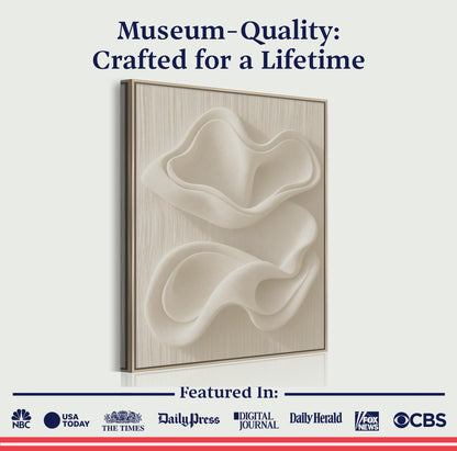 Sculpted Ivory Wave Relief