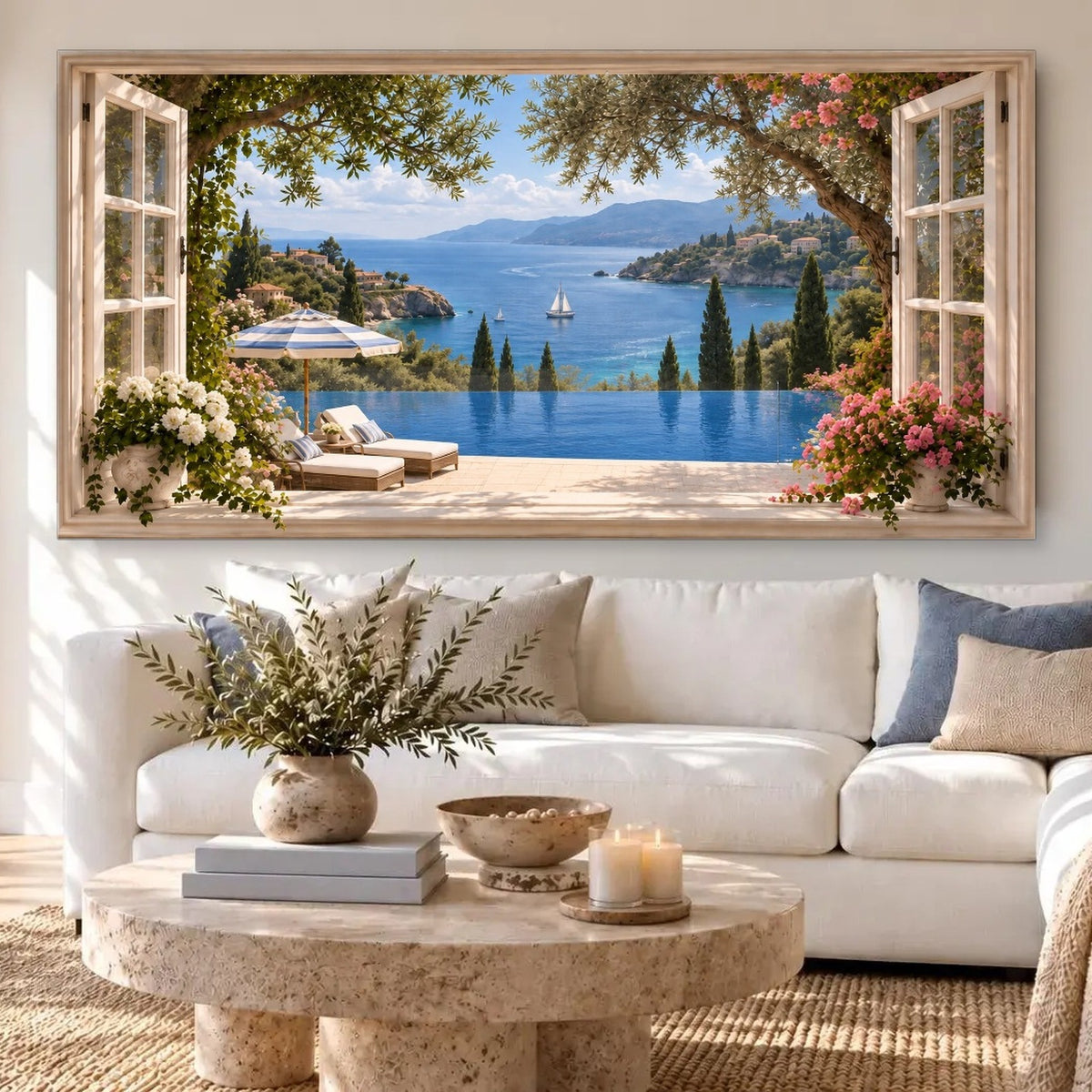 French Riviera Window View II