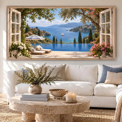 French Riviera Window View II