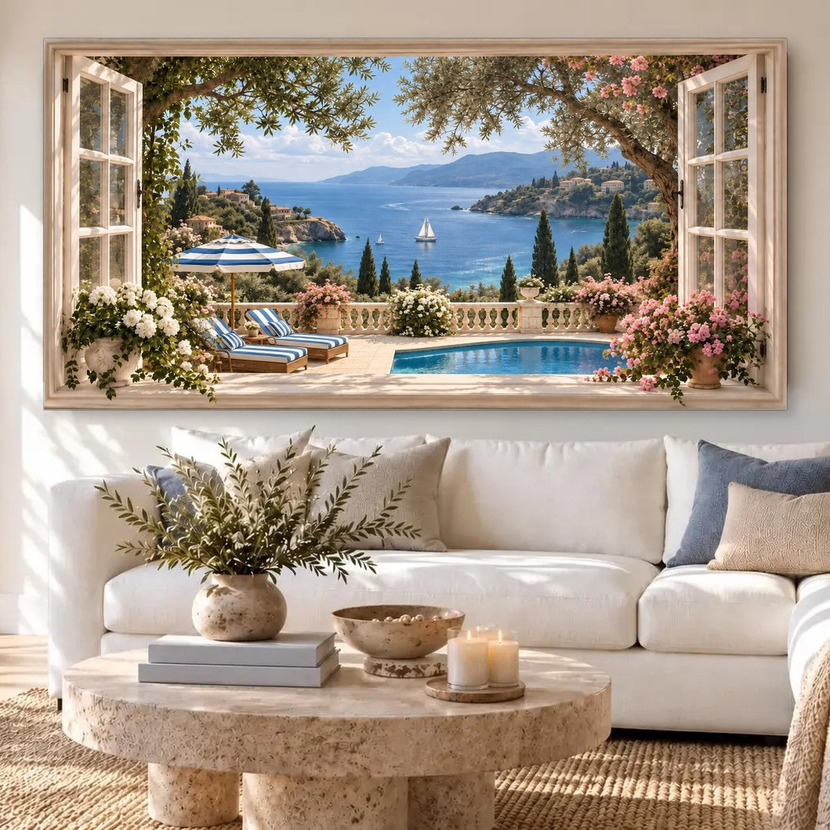 French Riviera Window View III