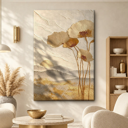 Golden Blooms at Misty Dawn