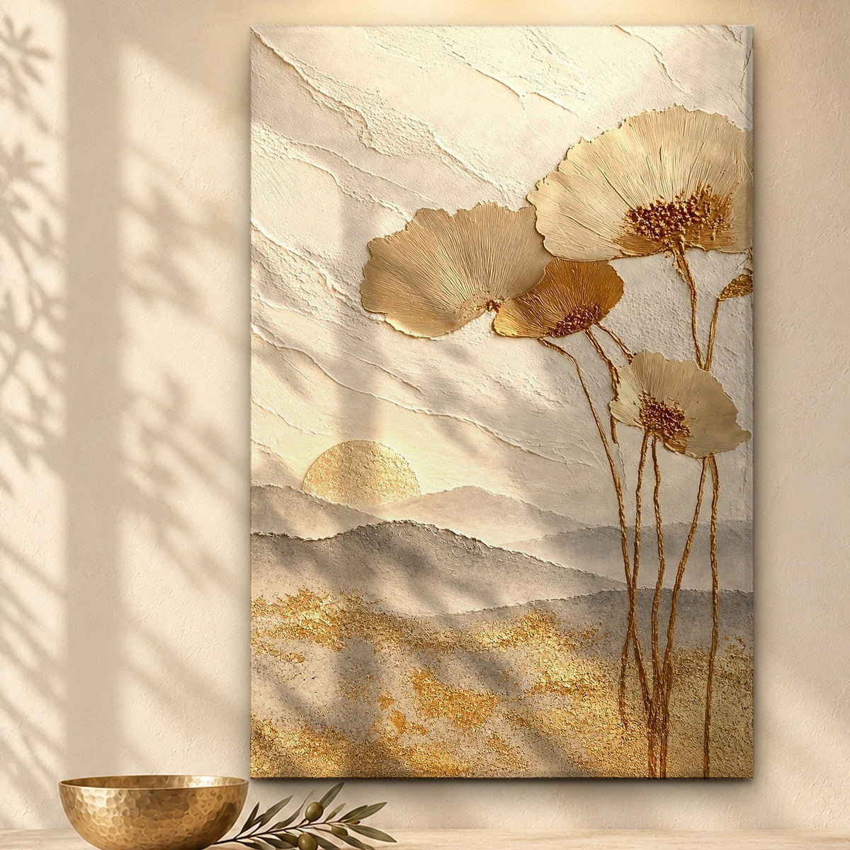 Golden Blooms at Misty Dawn