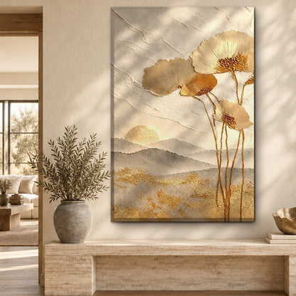 Golden Blooms at Misty Dawn