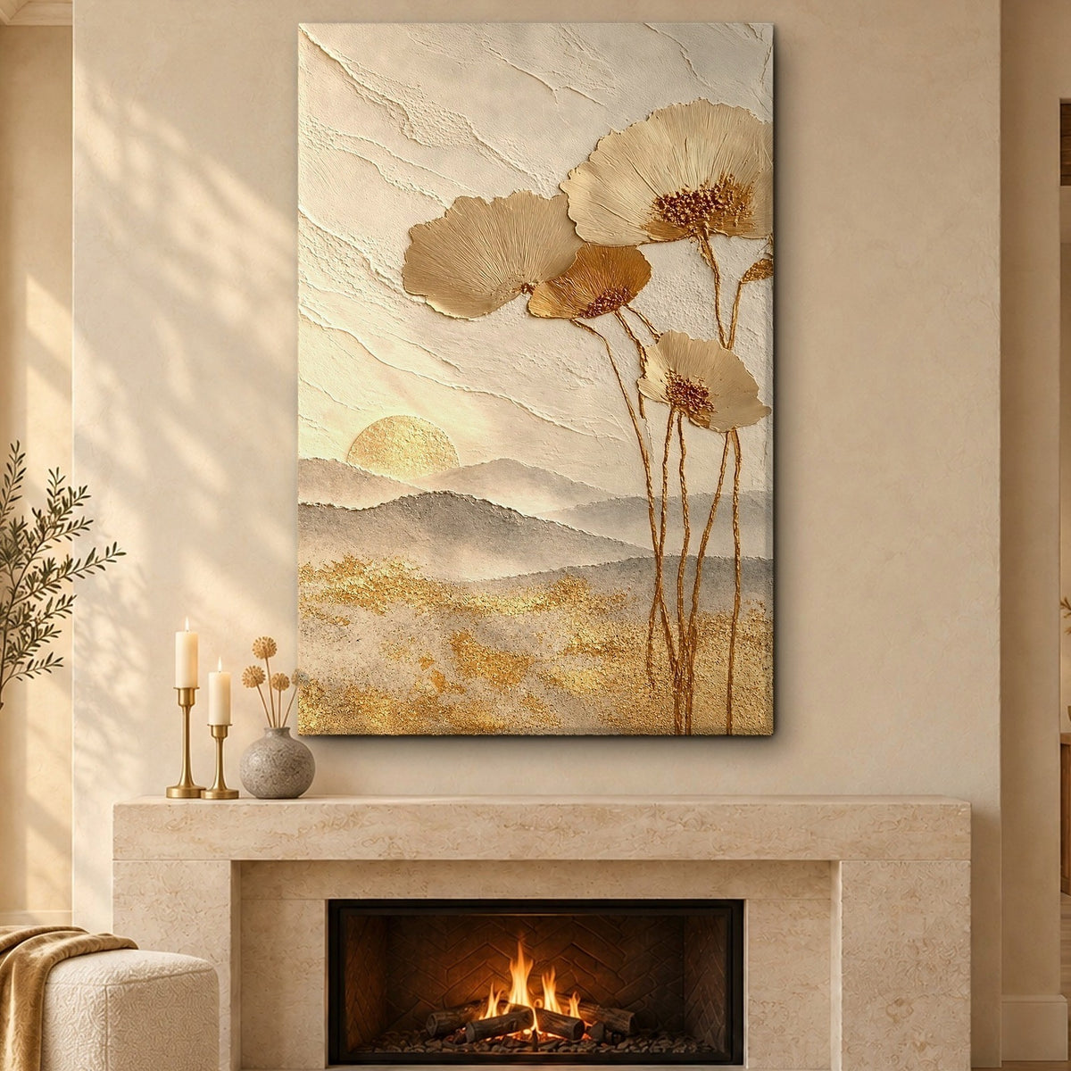 Golden Blooms at Misty Dawn