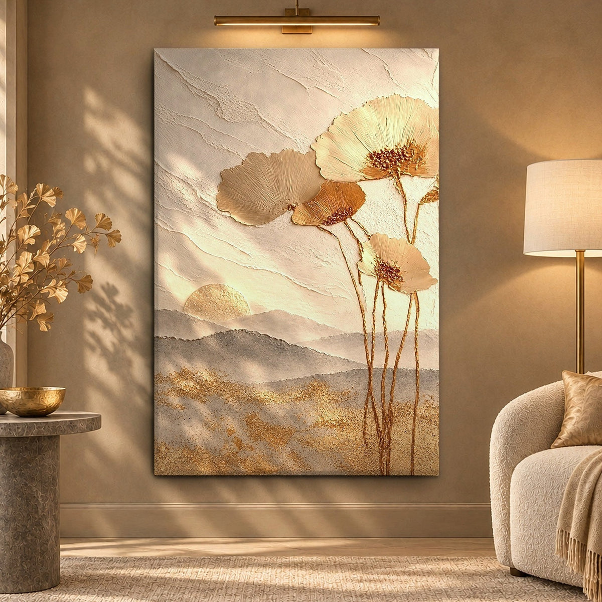 Golden Blooms at Misty Dawn