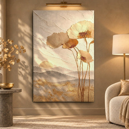 Golden Blooms at Misty Dawn