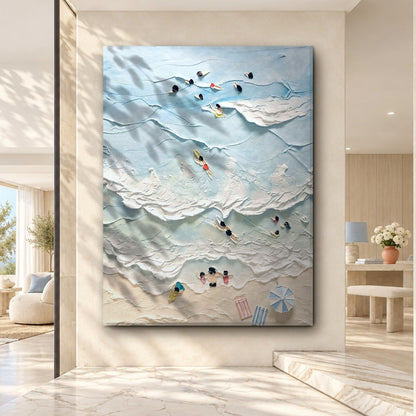 Summer Swimmers on the Shoreline