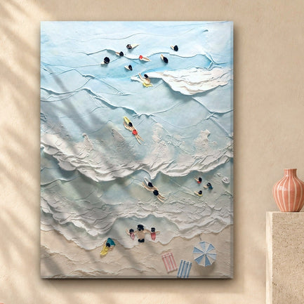 Summer Swimmers on the Shoreline