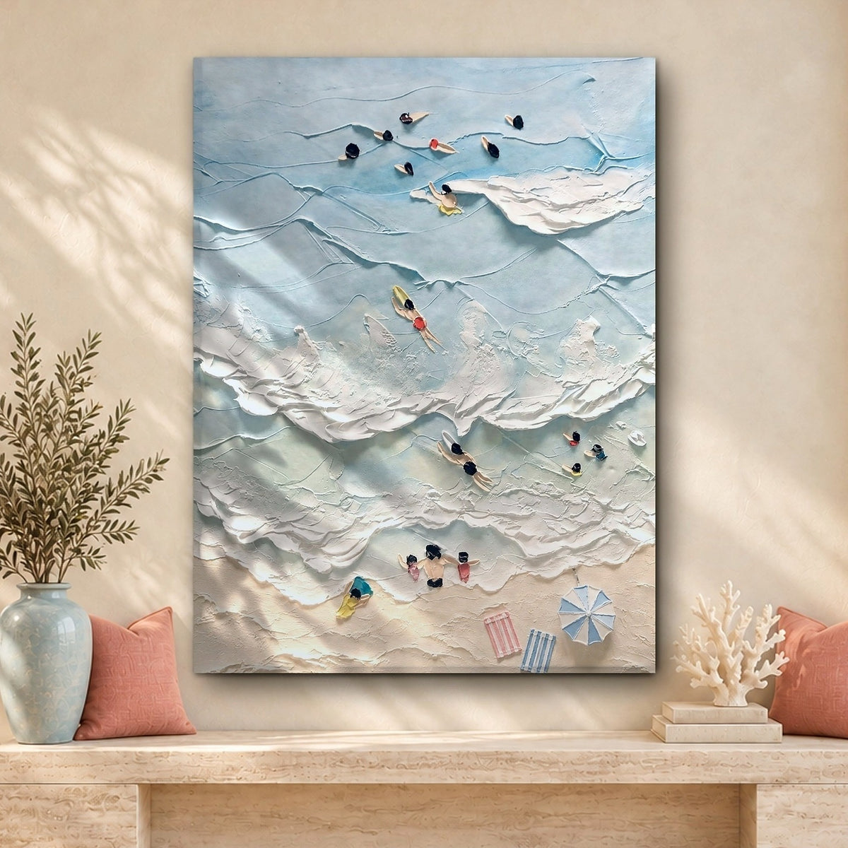 Summer Swimmers on the Shoreline