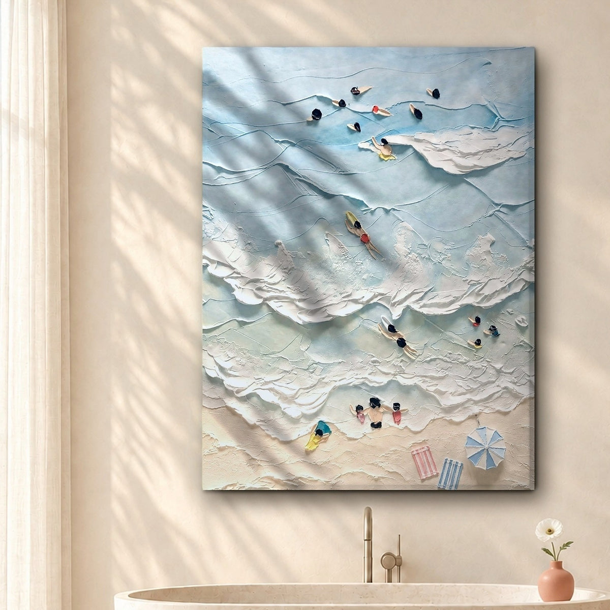 Summer Swimmers on the Shoreline