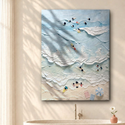 Summer Swimmers on the Shoreline