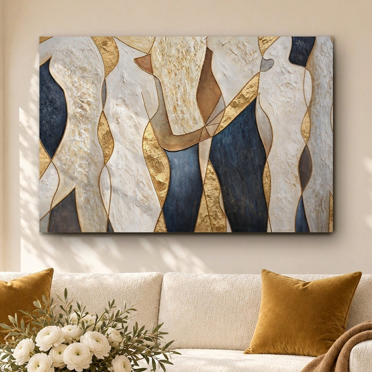 Golden Embrace of Two Hearts