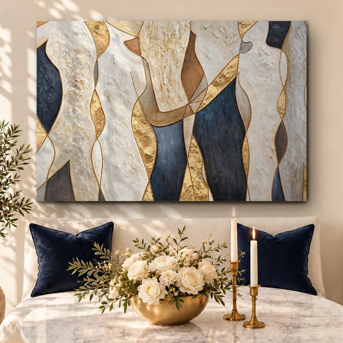 Golden Embrace of Two Hearts