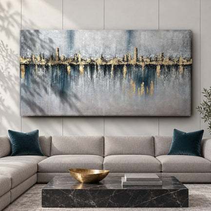 City Lights on Golden Water