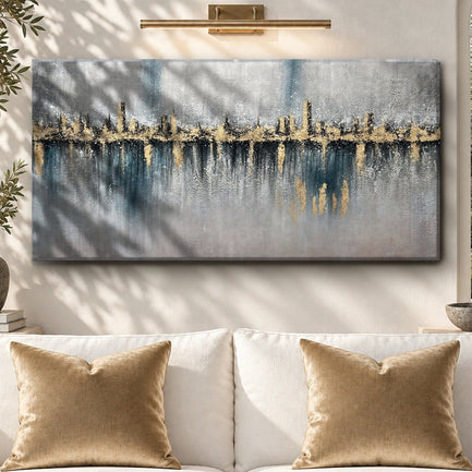 City Lights on Golden Water