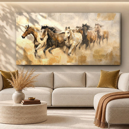 Wild Horses Running Toward Freedom