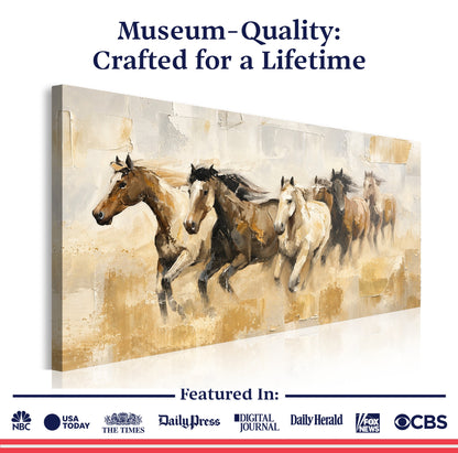 Wild Horses Running Toward Freedom