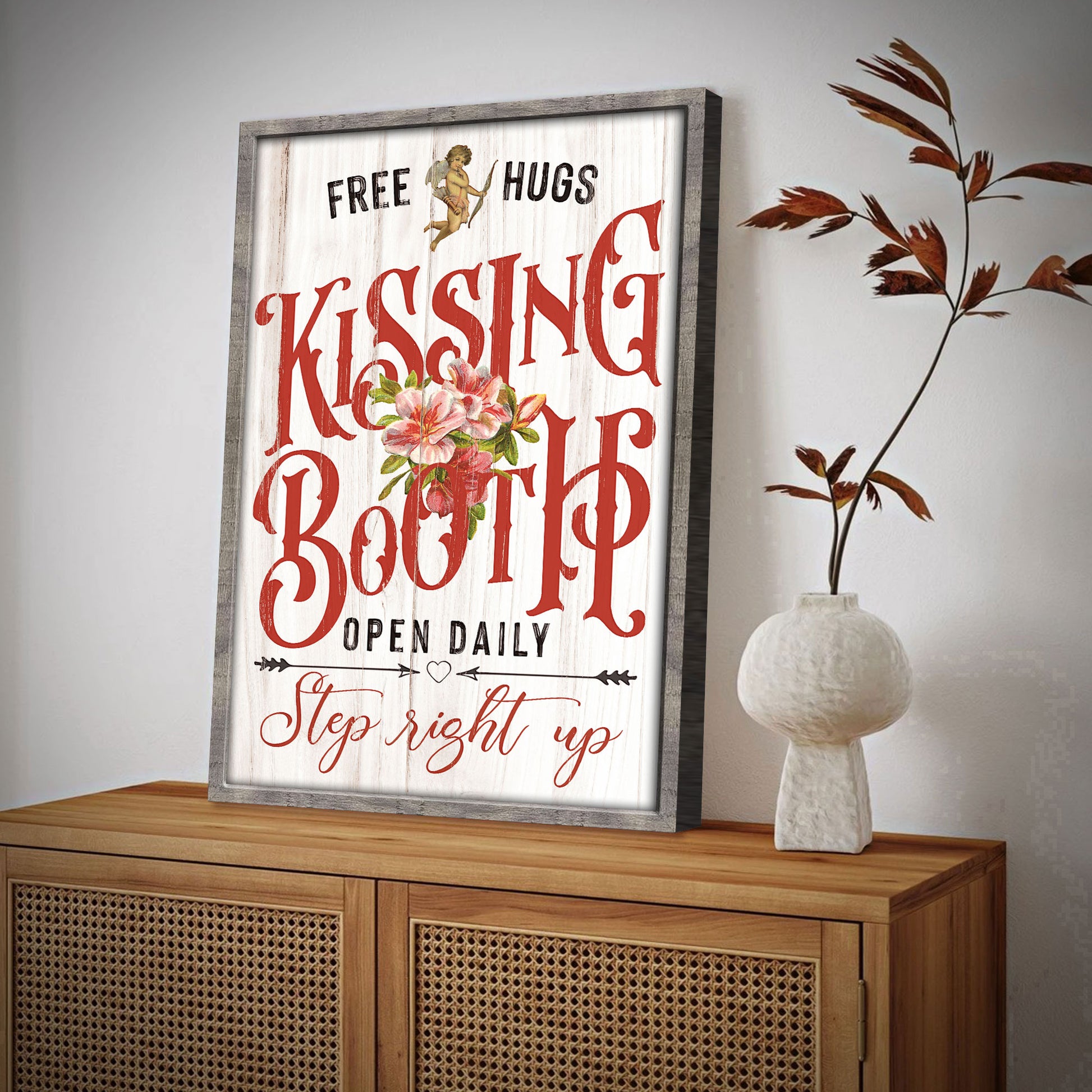 Valentines Day Kissing Booth Sign  - Image by Tailored Canvases