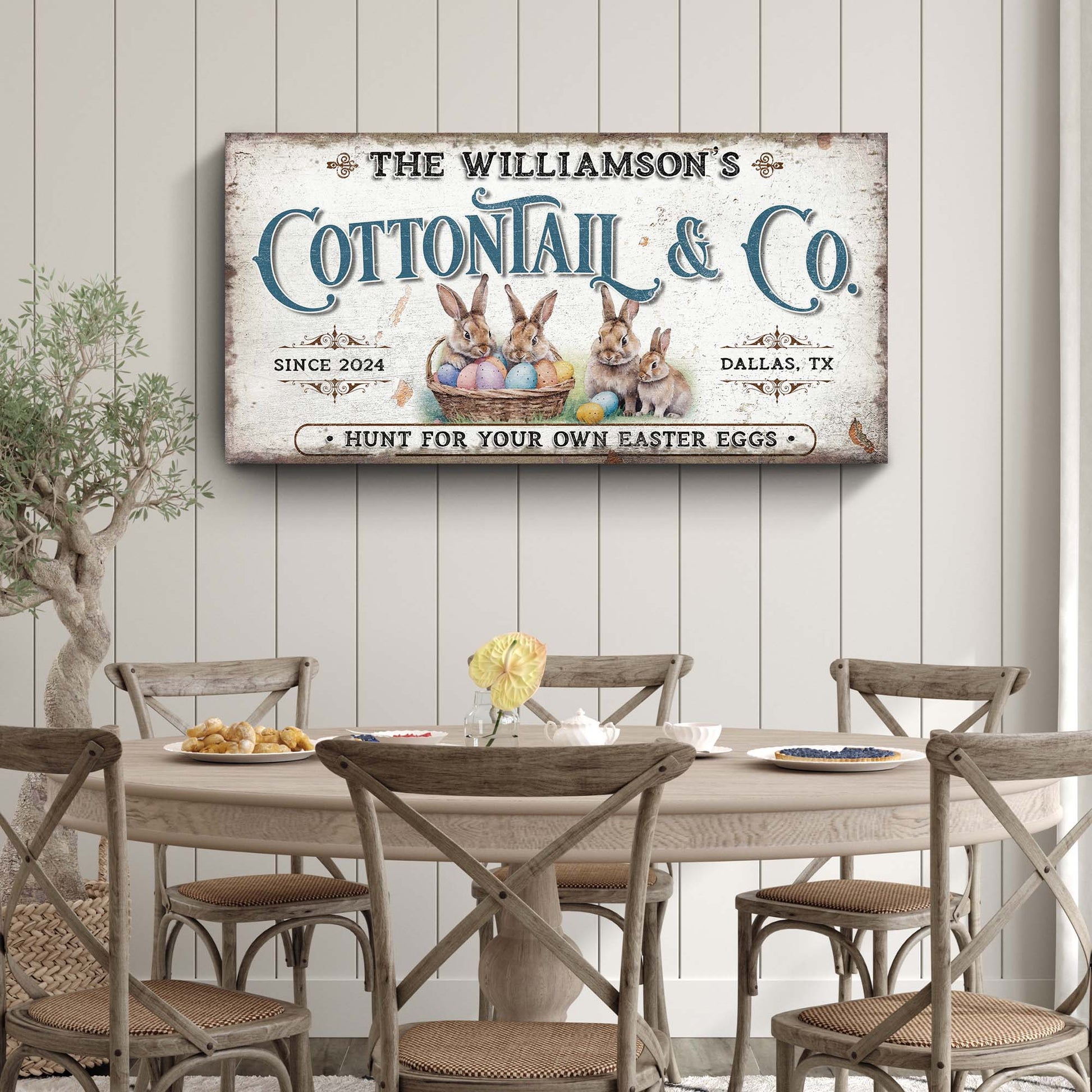Vintage Easter Sign II Style 2 - Image by Tailored Canvases