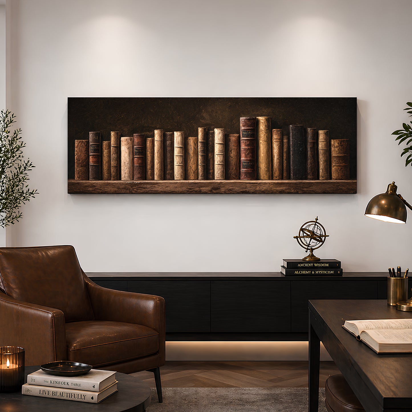 Vintage Library Shelf
