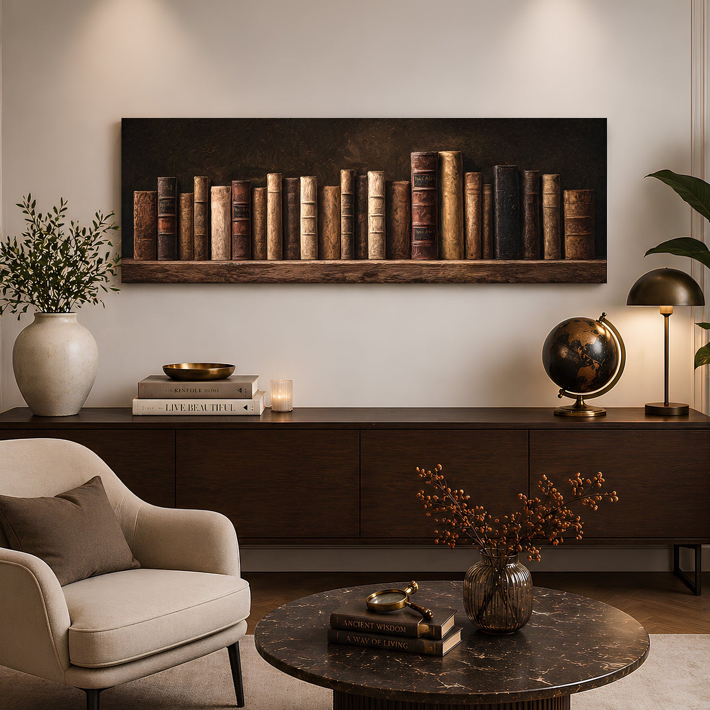 Vintage Library Shelf