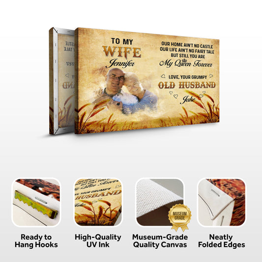 To My Wife Premium Canvas Style - Wall Art Image by Tailored Canvases