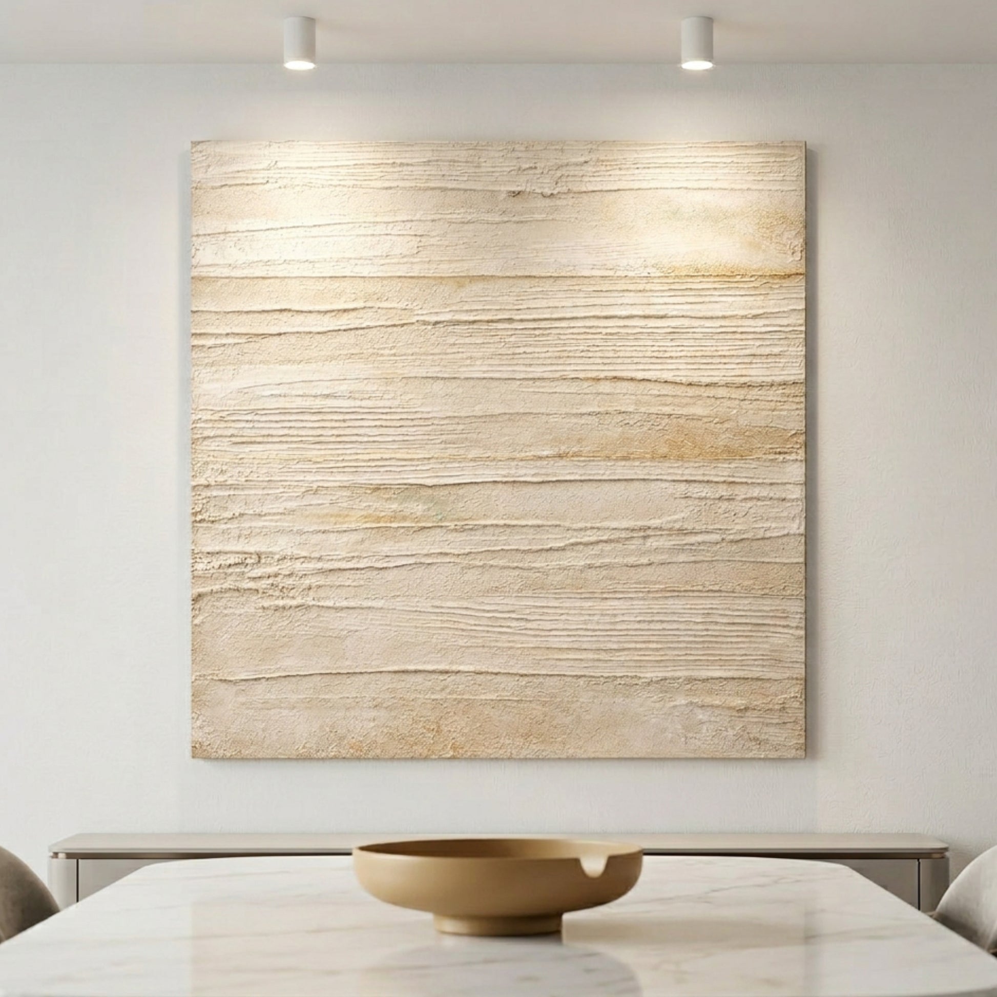 Wabi-Sabi Horizontal Lines — Scored Plaster