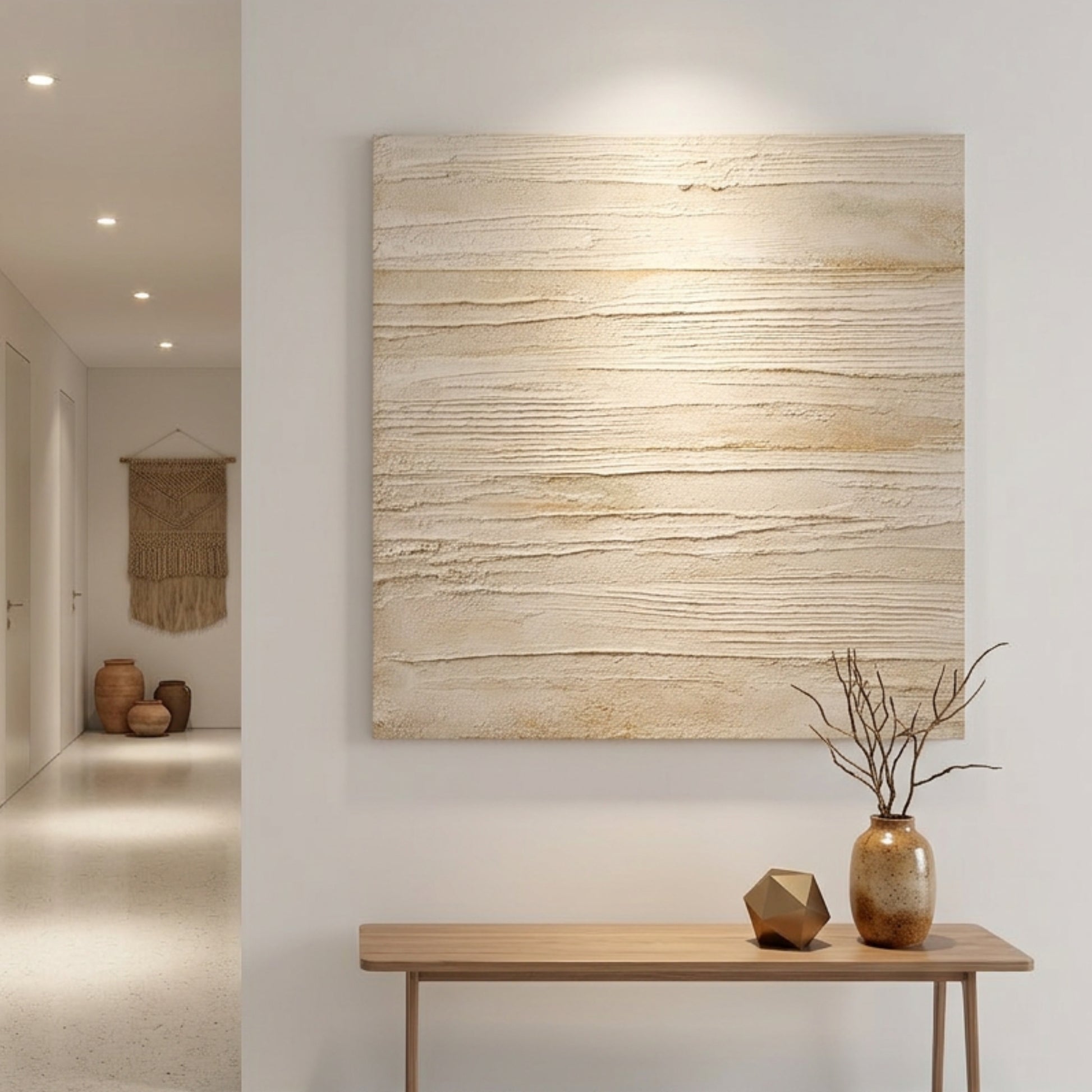 Wabi-Sabi Horizontal Lines — Scored Plaster