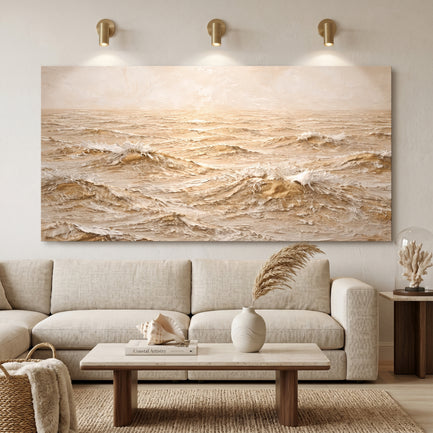 Warm Ocean - Cream and Soft Gold