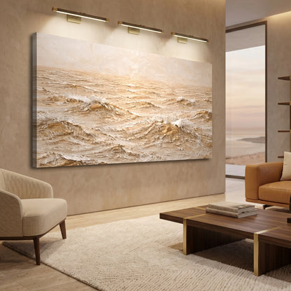 Warm Ocean - Cream and Soft Gold