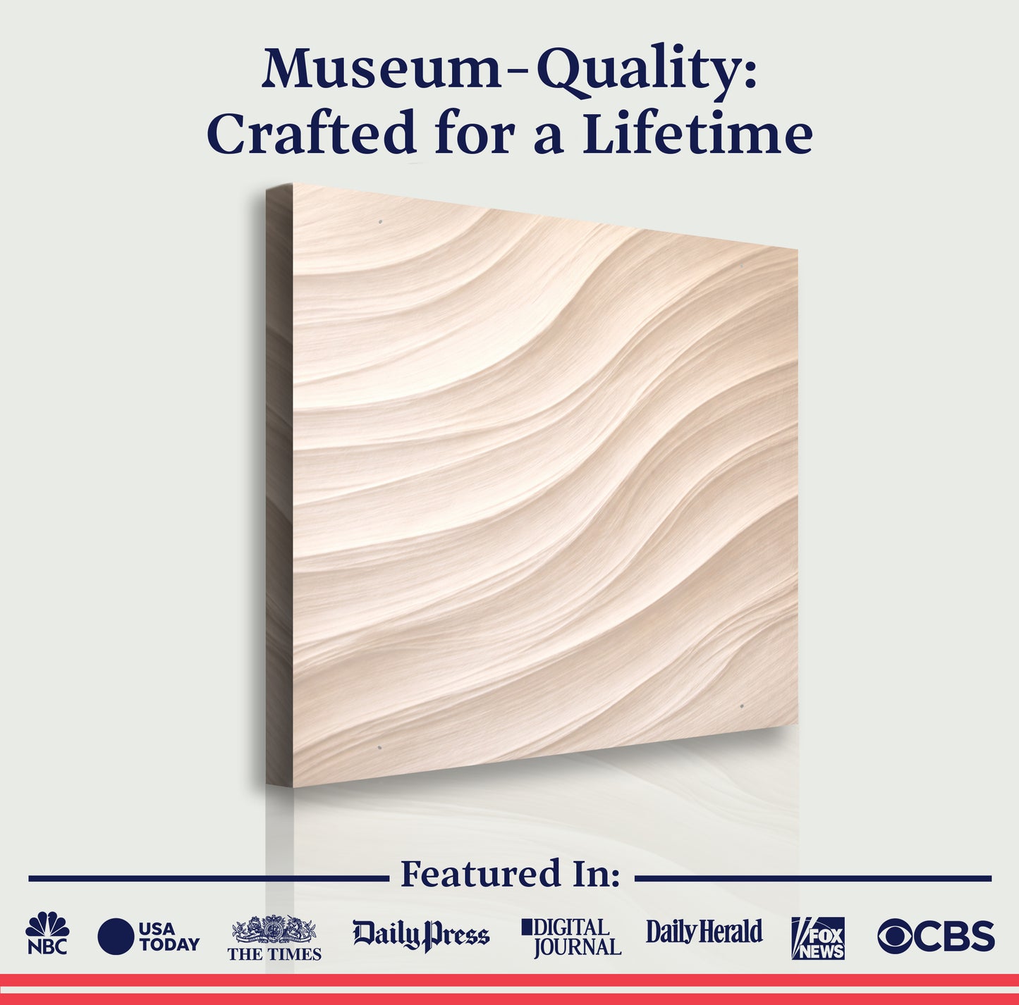 Wave Plaster — White Flowing Ridges