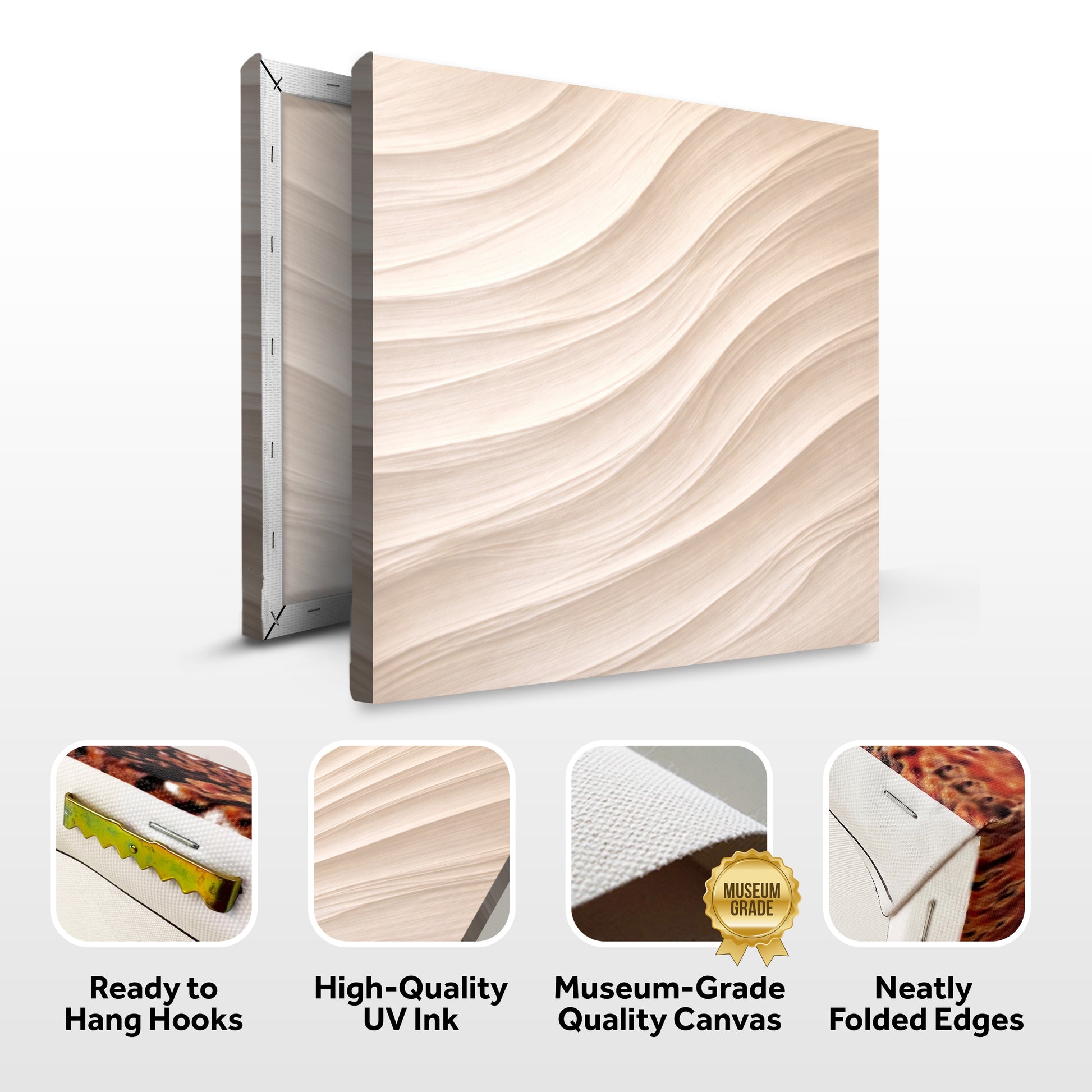 Wave Plaster — White Flowing Ridges