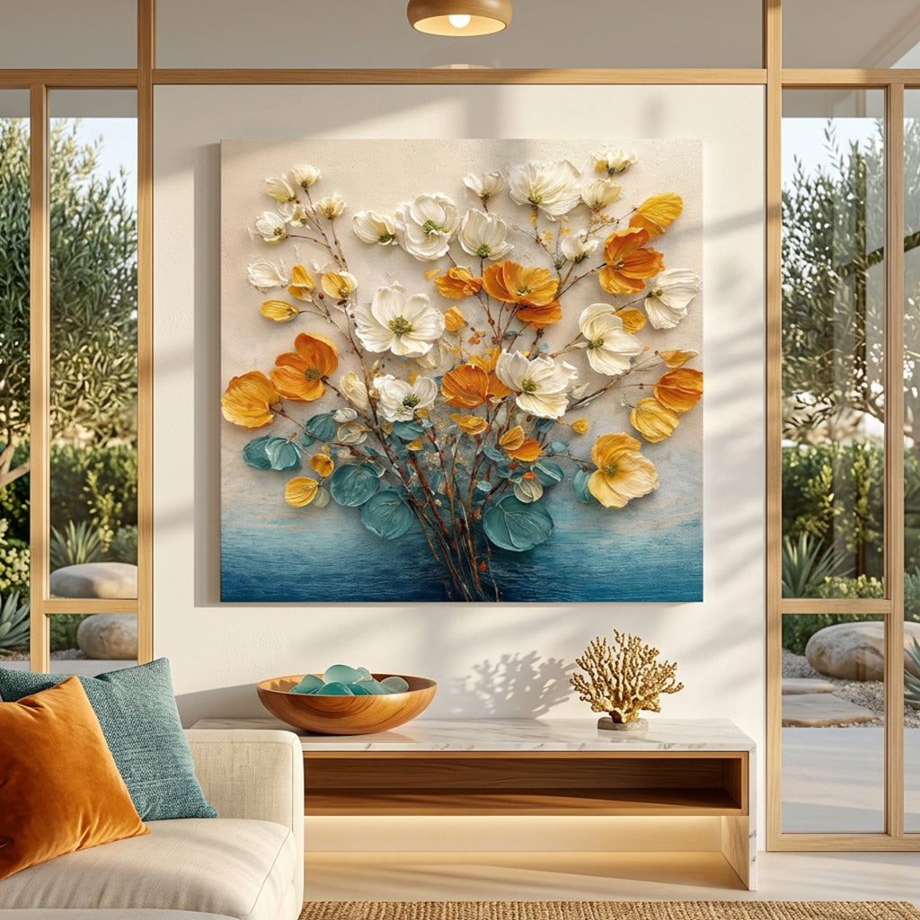 Wildflowers In Warm Hues