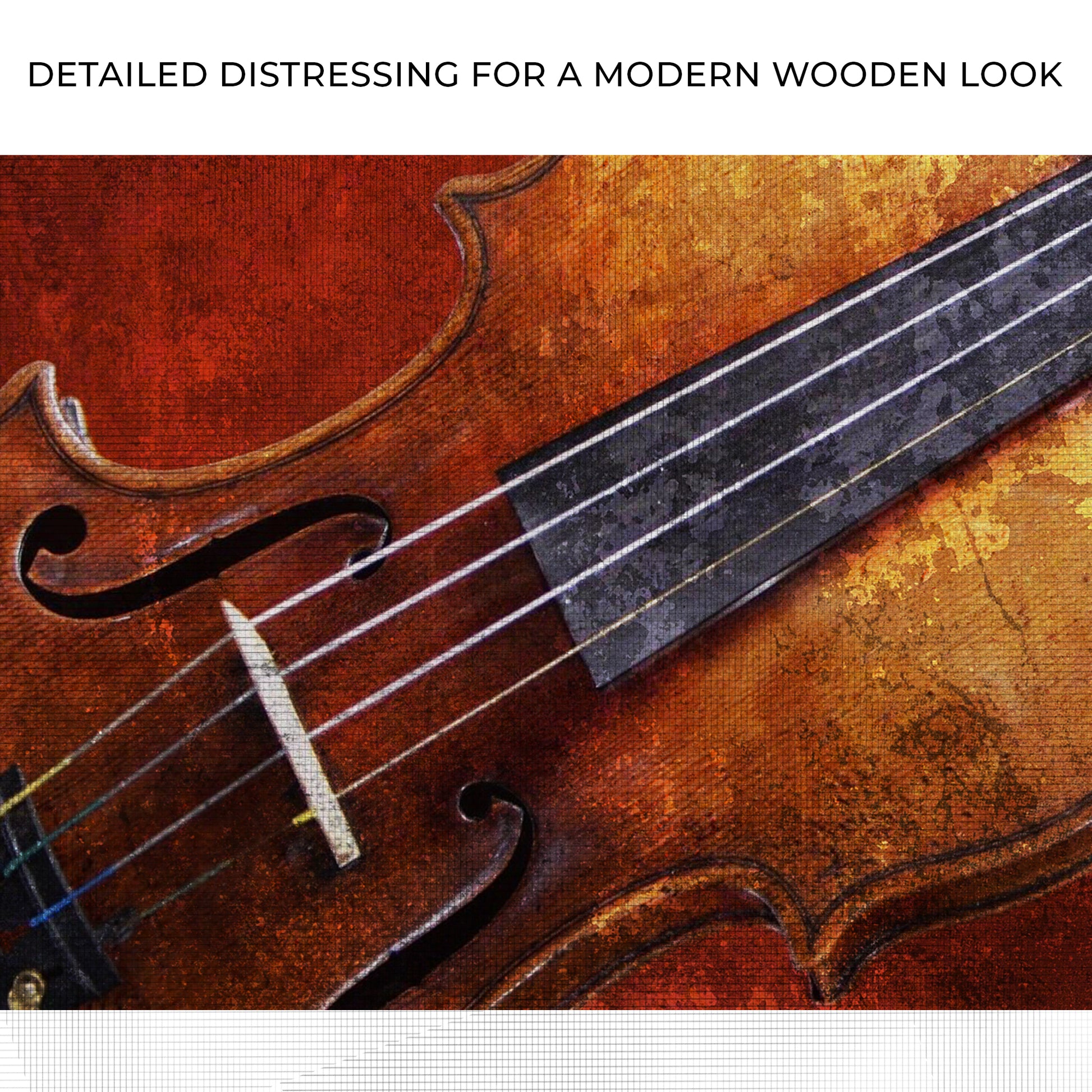 Violin Grunge Canvas Wall Art Zoom - Image by Tailored Canvases